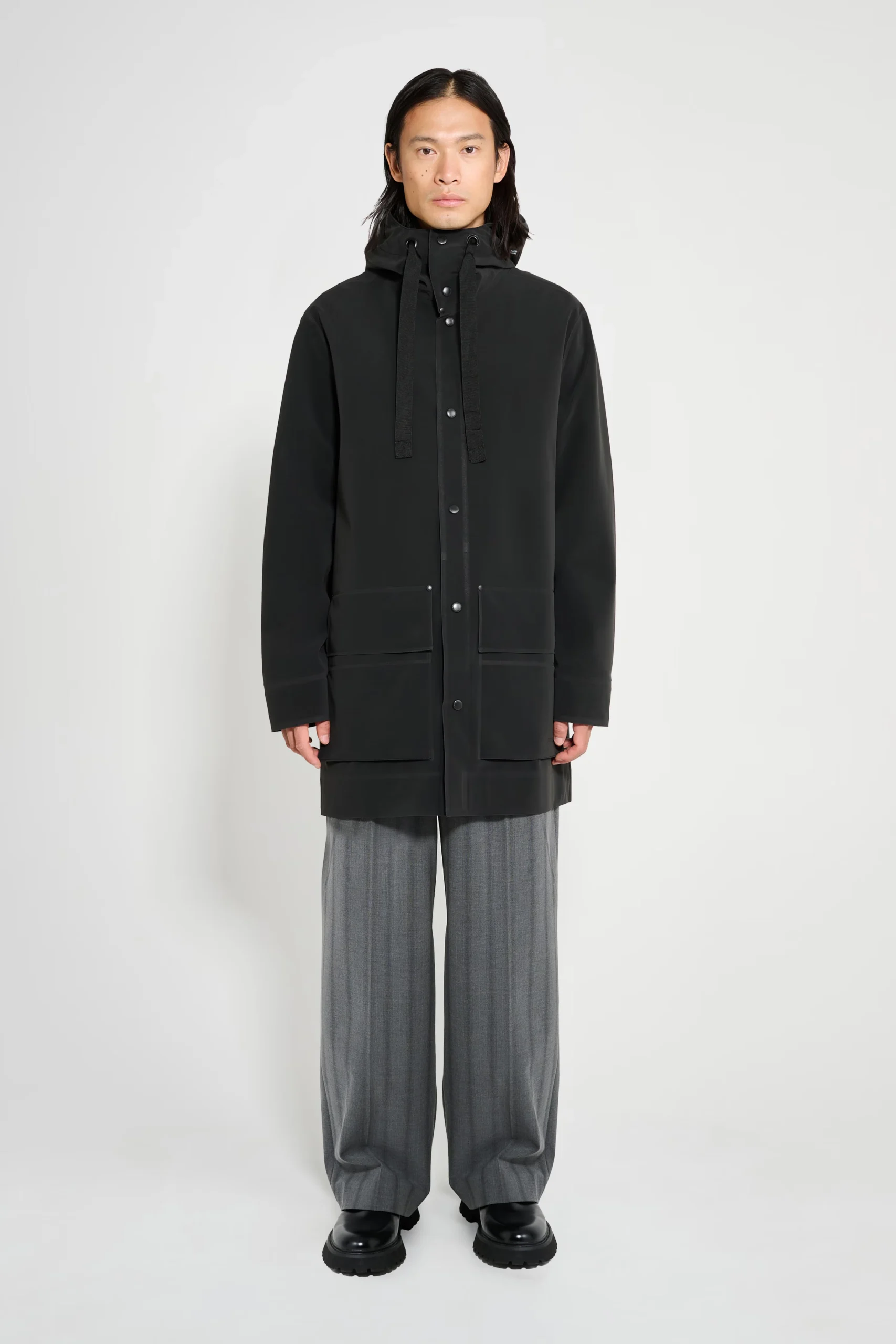 Men’s Lightweight Waterproof Rain Jacket-Navy - Image 4
