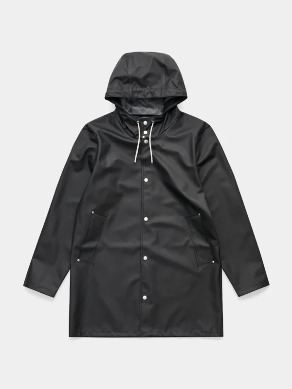 Men’s Packable Waterproof Rain Jacket-Black
