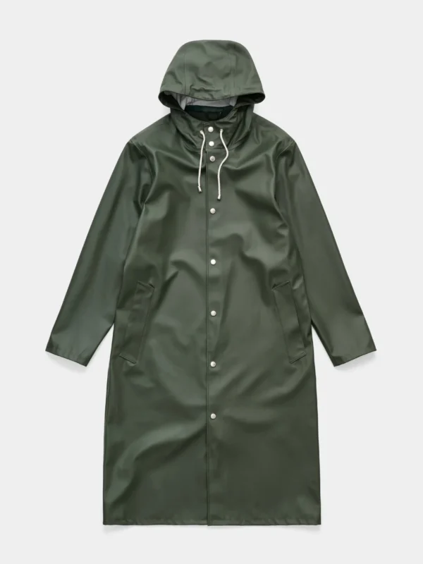 Women’s Long Waterproof Raincoat-Green