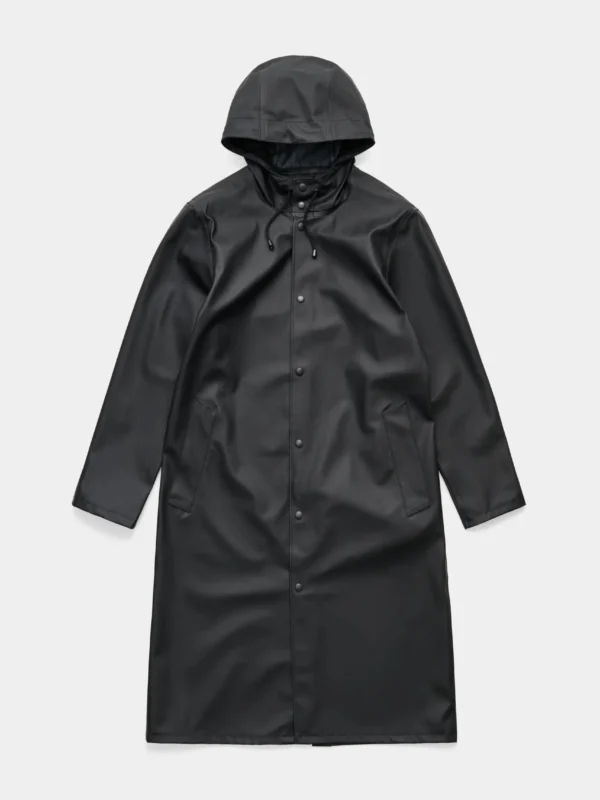 Women’s Long Waterproof Raincoat-Black