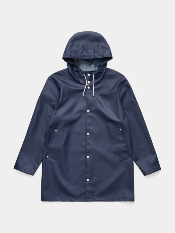 Women’s Packable Waterproof Rain Jacket-Navy