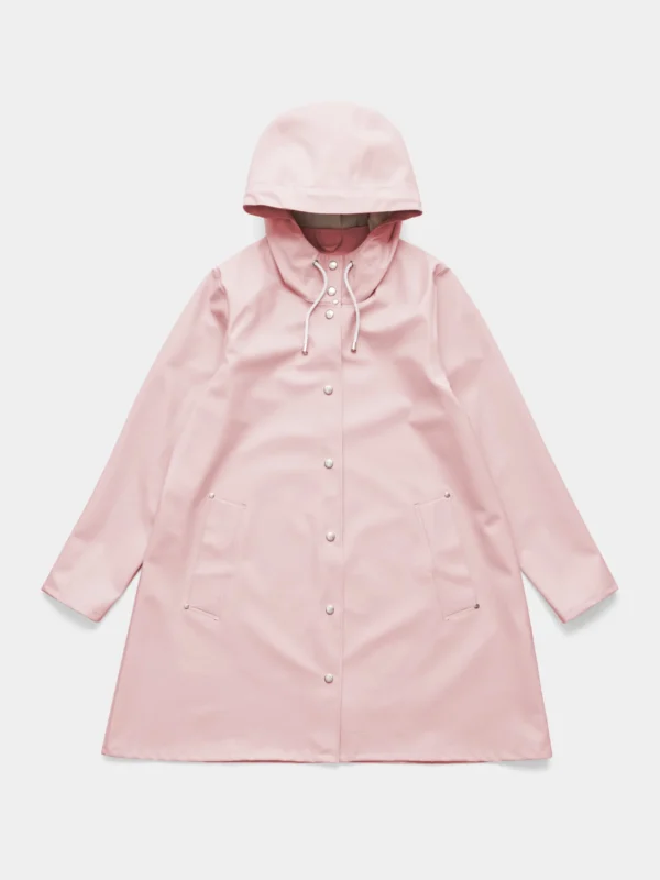 Women’s Packable Waterproof Rain Jacket-Pale Pink