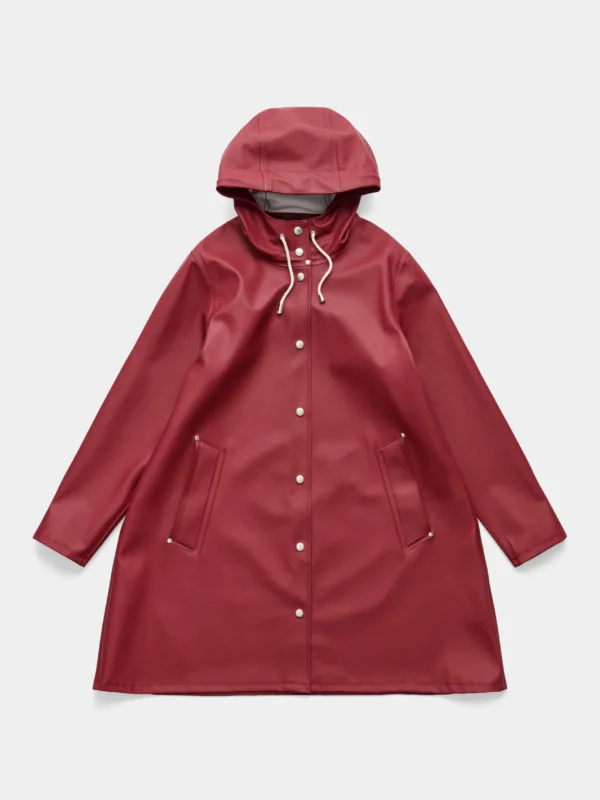 Women’s Heavyweight Waterproof Rain Jacket-Burgundy