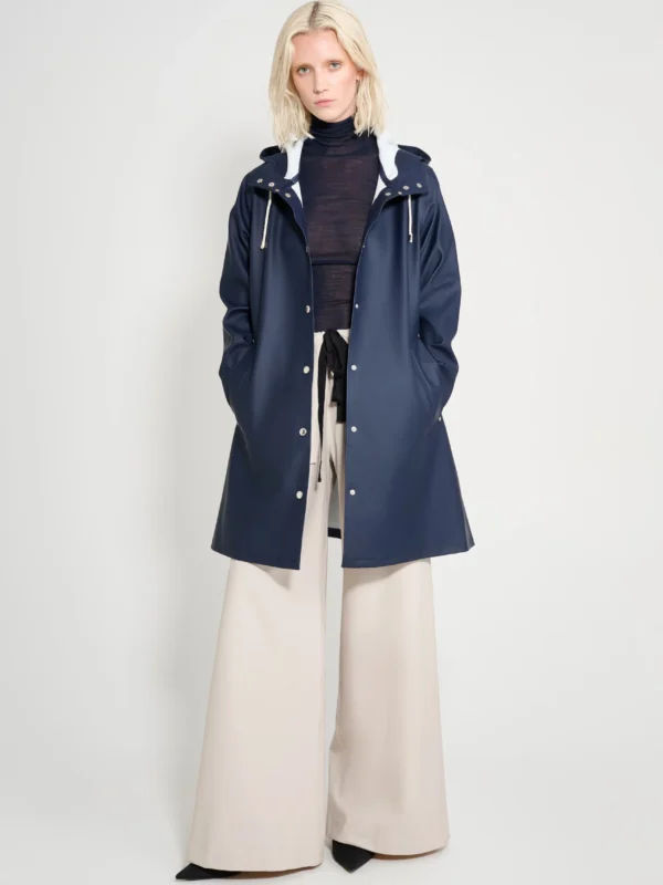 Women’s Heavyweight Waterproof Rain Jacket-Navy
